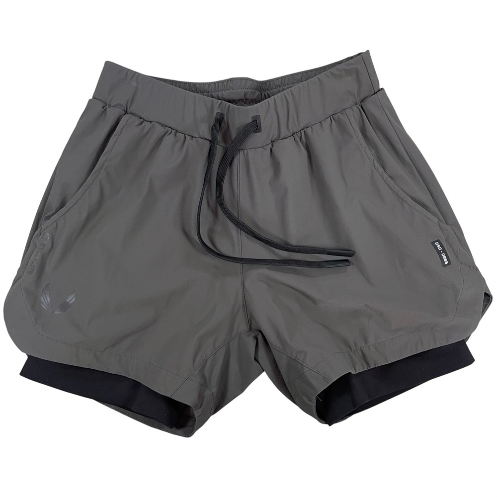 ASRV Tetra Lite 9" Liner Training Shorts Men Small Compression Green Gray Taupe